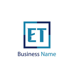 Initial Letter ET Logo Template Design