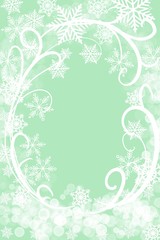 Fototapeta na wymiar hand drawn flourish lines decorative scrolls and snowflakes design and background
