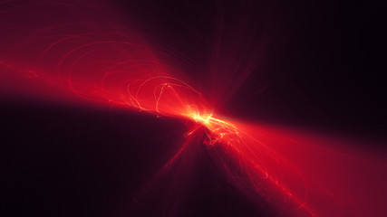 abstract background, light effects in a dark space, digital illustration