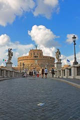 Naklejka premium Castel Sant'Angelo in Rome with bridge