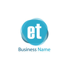 Initial Letter ET Logo Template Design