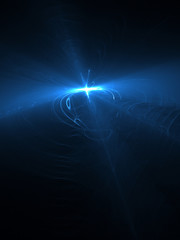 abstract background, light effects in a dark space, digital illustration