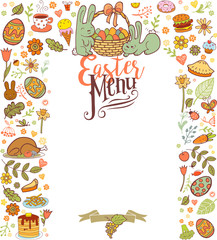 Easter menu card