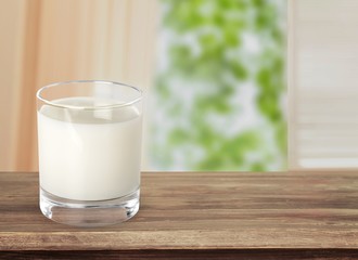 Glass of fresh milk isolated on white