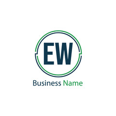 Initial Letter EW Logo Template Design