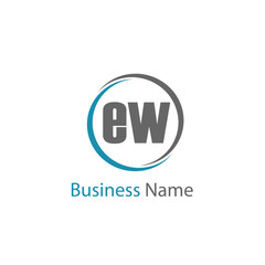 Initial Letter EW Logo Template Design