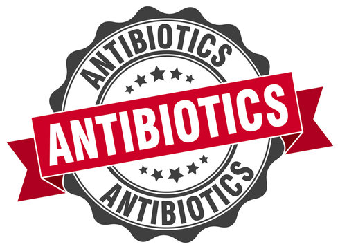 antibiotics stamp. sign. seal