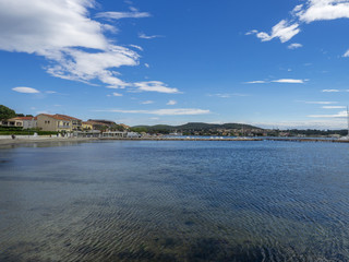 Plages du poste de secours de Balaruc-les-Bains dans l'Hérault au bord de la Lagune de Thau
