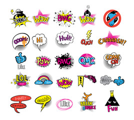 Hipsters teens set of stikers