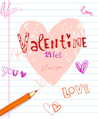 Valentine's doodles.