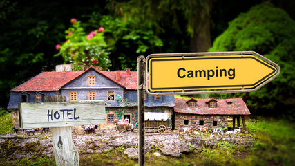 Obraz premium Schild 371 - Camping