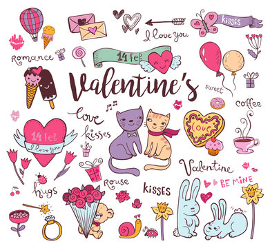 Cute Valentine doodles