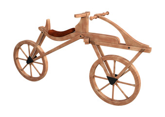 Fototapeta premium 3D Rendering Vintage Bicycle on White