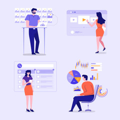 Business Characters Vector Set