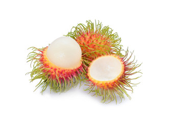 rambutan sweet delicious fruit  isolated on a white background