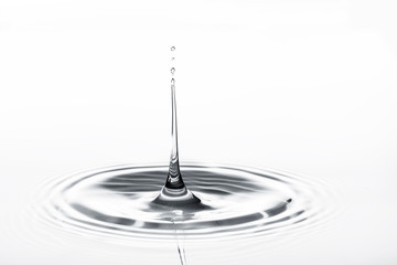 Water surface with droplets
