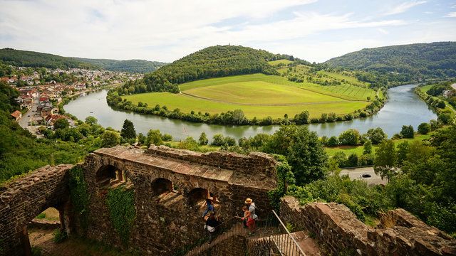 A Neckarsteinach view from the historical castle