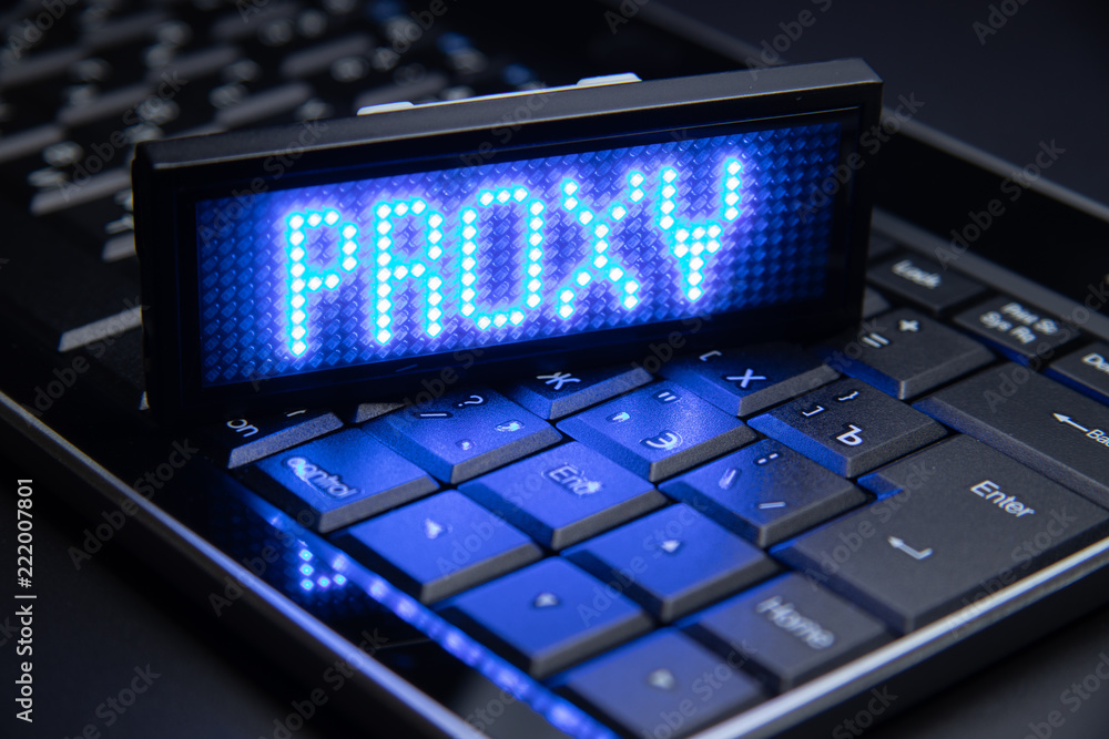 Poster proxy server. cyber security.