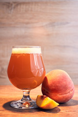 glass of beer peach 