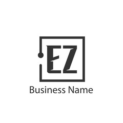 Initial Letter EZ Logo Template Design