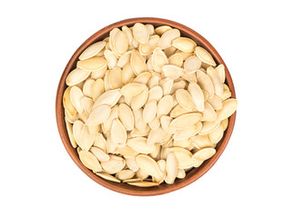 Pumpkin seeds in bowl