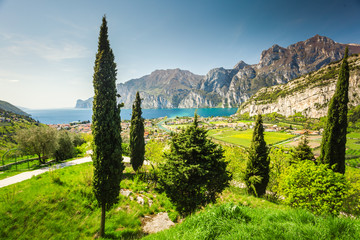 View on Riva del Garda from above
