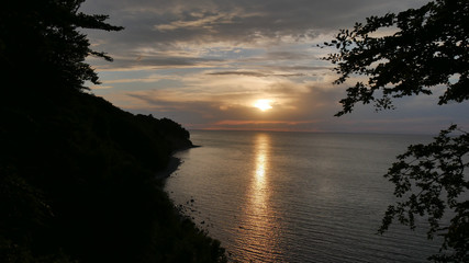 Tramonto sul mare in Danimarca