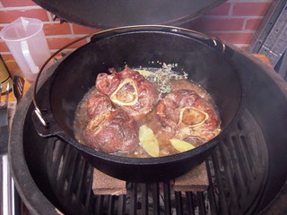 Caveman Osso Buco in the pan