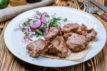 Kebab of pork