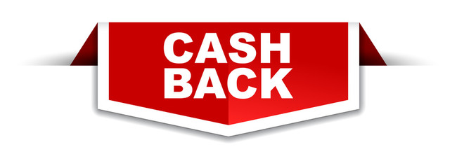 red and white banner cash back