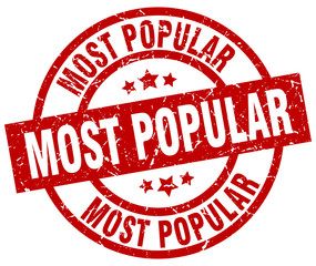 most popular round red grunge stamp