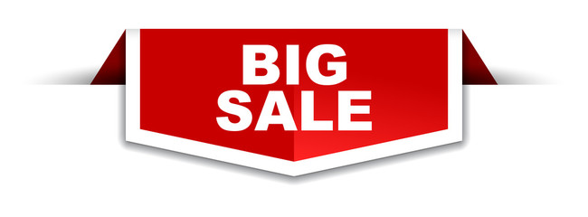 red and white banner big sale