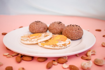 chestnut bread and almonds
