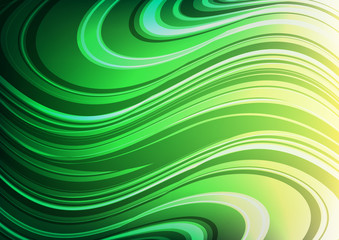 Beautiful Waving green Abstract background,Wonder and Curve concept,design for texture and template,with space for text input,Vector,Illustration.