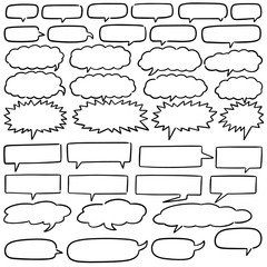 Obraz premium vector set of speech bubbles