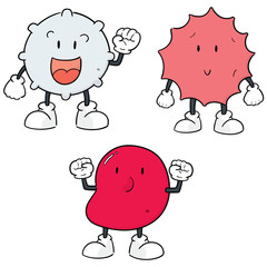 vector set of blood cells