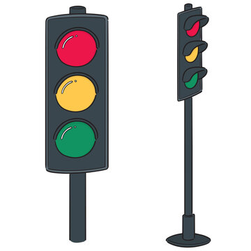 Vector Set Of Traffic Light