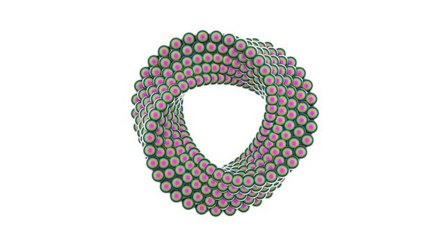 An evolving object. The Mobius strip. Seamless loop.
