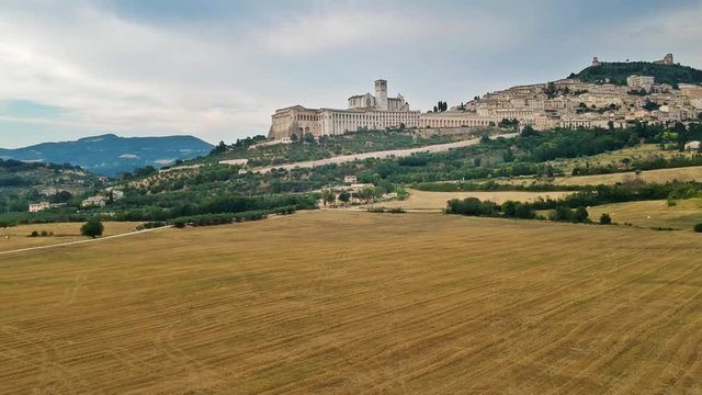 view to Assisi in Italy Umbria
