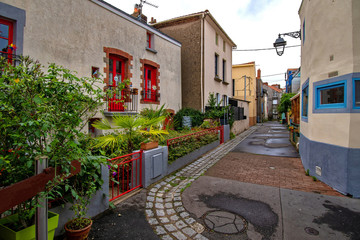 Trentemoult village in France colorful houses