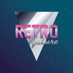 retro future label icon