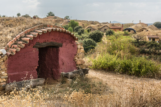 Old winery in Santa Croya de Tera in the province of Zamora (Spain)