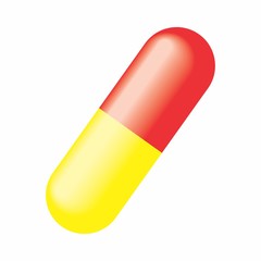 Red and yellow capsule