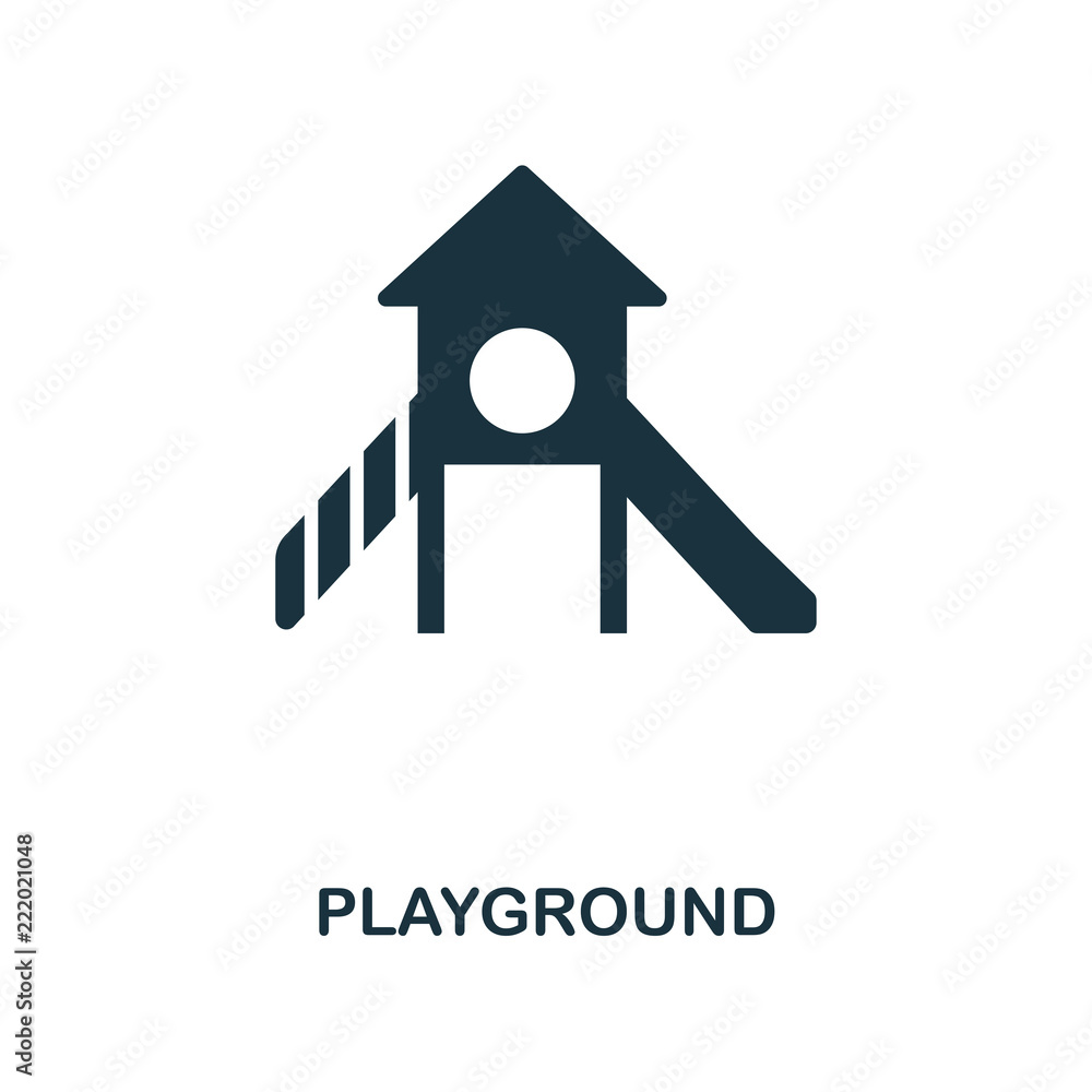 Poster playground icon. monochrome style design from city elements icon collection. ui. pixel perfect simpl