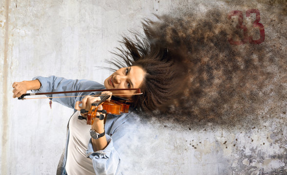 Woman playing violin