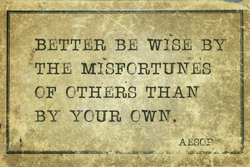 misfortunes of others Aesop
