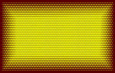 Yellow Abstract futuristic halftone pattern. Dotted background.