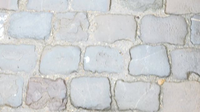 Walking on the pavement slab - subjective camera POV