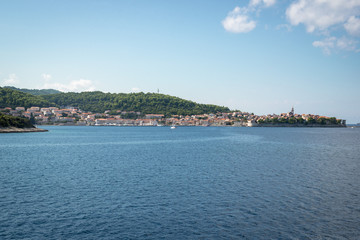 Naklejka na ściany i meble The view from Korcula island, Croatia