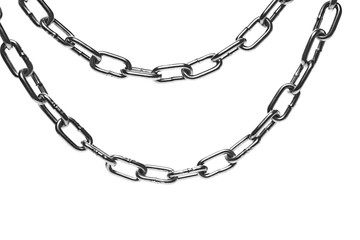 metal chain isolated on white background, clipping path